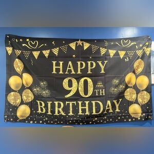 Happy 90th Birthday Banner